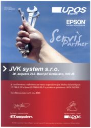 Certifikát pre servis fiskálnych zariadení Epson - Upos